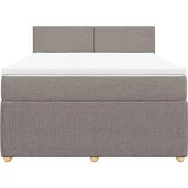 vidaXL Boxspringbett 160 x 200 cm Taupe