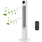Echos Turmventilator 28 cm Weiß