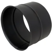 Bertrams Wandfutter ST-Pu Ø 130 mm aus Stahlblech 120 mm lang pulverbeschichtet Schwarz