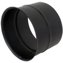 Bertrams Wandfutter ST-Pu Ø 130 mm aus Stahlblech 120 mm lang pulverbeschichtet Schwarz