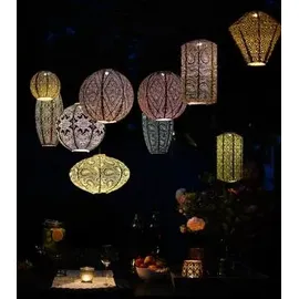 lumiz Lampion Kunststoff Ø20/H45 cm Solar gold
