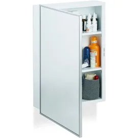 Relaxdays Spiegelschrank 40,5 cm weiß