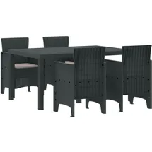 vidaXL Garten Essgruppe 5-tlg. Anthrazit