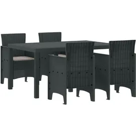 vidaXL Garten Essgruppe 5-tlg. Anthrazit