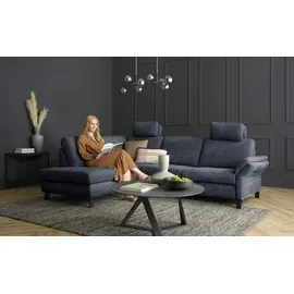 Max Schelling Eckcouch Flachgewebe 3-Sitzer Blau