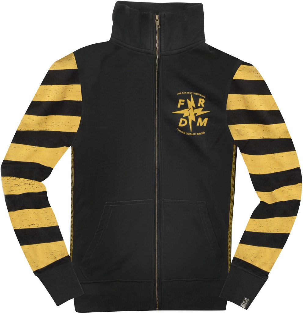 HolyFreedom Maya Zip Sweatshirt, schwarz-gelb, Größe S