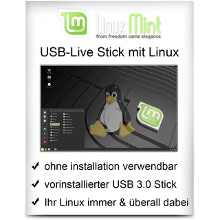 Linux Mint mit 64 Bit auf 32 GB USB 3.0 Stick - USB Live Stick - bootfähig