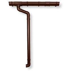 Kunststoff Dachrinnenset für Wolff Finnhaus Gartenhaus Ferienhaus Göteborg A/B/C/D-braun-Ferienhaus Göteborg D Set 324 B