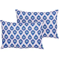 Beliani Outdoor-Kissen, Blau, Textil, Füllung: Polyester Rechteckig 40x60 cm
