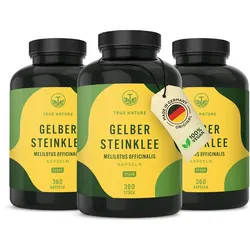 Gelber Steinklee - 1080 Kapseln Vegan - TRUE NATURE 3x360 St