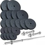 ScSPORTS® Hantel-Set Hanteln Kurzhanteln Langhantel Set Gewichte 31mm Verstellbar schwarz