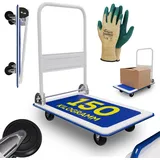 Tronitechnik TroniTechnik® Transportwagen Plattformwagen klappbar, 150 kg Tragkraft mit Antirutschbeschichtung, Ladefläche 72x48 cm