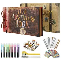luxuskollektion Fotoalbum Scrapbook Fotobuch Selbstgestalten 40 Seiten Geschenkbox-Set