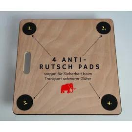 Proregal Transportroller Braun | 2 Stück | Möbelroller Rollbrett