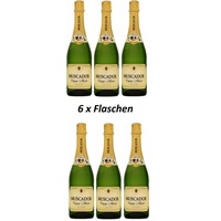 6x Muscador Cepage Muscat Blanc Schaumwein Frankreich Sekt 0,75 L 11,5% vol.