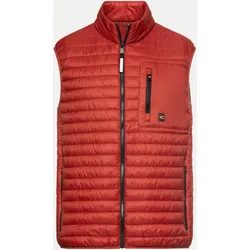 Steppweste mit Brusttasche Rot M