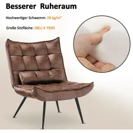 MCombo Relaxsessel 4778/79 Mikrofaser 0 x 0 x 0 cm Braun mit Kissen