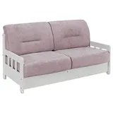 Livetastic Schlafsofa Camino Holzkorpus Rosa/Weiß