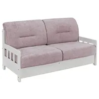Livetastic Schlafsofa Camino Holzkorpus Rosa/Weiß