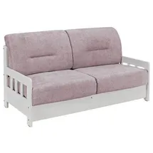 Livetastic Schlafsofa Camino Holzkorpus Rosa/Weiß