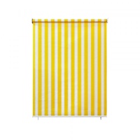 paramondo Außenrollo Senkrechtmarkise | freihängend, 120x240 cm, gelb-weiß | paramondo Balkonrollo