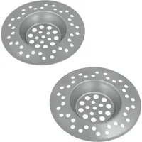 Metaltex Abflusssiebe 7cm, Inox, silber (2 Stück)