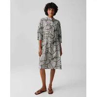 Opus Minikleid Braun/Weiß 34