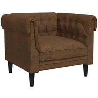 VidaXL Chesterfield Sofa Stuhl mit Kissen Braun 78,5 x