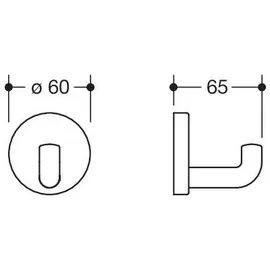 Hewi 477 Wandhaken tiefschwarz 477.90.04590