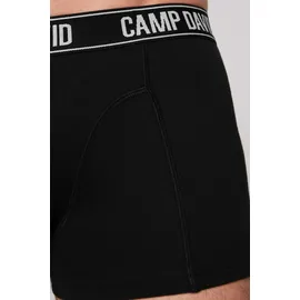 Camp David Boxershorts unifarben schwarz/weiß M 2er Pack