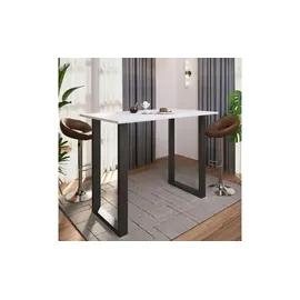 Möbel Kraft Bartisch Tresen Stehtisch hoher Tisch Bartresen Tisch - weiß ¦ Maße cm B: 140 H: 102