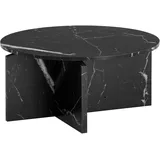FineBuy Couchtisch Rund Schwarz MDF 70 x 70 x 33 cm