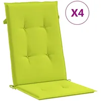 VidaXL Gartenstuhlauflagen für Hochlehner 4 Stk. Knallgrün 120x50x3 cm