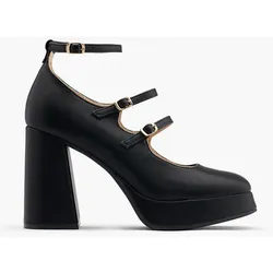 Mary Jane Pumps - Damen - schwarz
