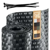 Kadax Zaunband aus Technorattan, Anthrazit, 19 x 25 cm