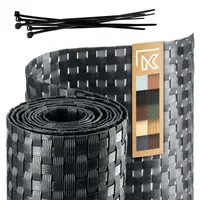 Kadax Zaunband aus Technorattan, Anthrazit, 19 x 25 cm