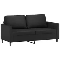 vidaXL 2-Sitzer-Sofa Schwarz 140 cm Kunstleder