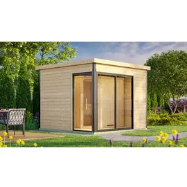 Weka Design-Saunahaus 412 inkl. 7,5 kW Saunaofen OS + ext. Steuerung