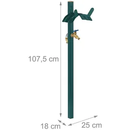Relaxdays Schlauchhalter Wasserzapfstelle 1,1 m grün