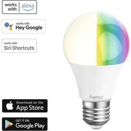 Hama E27 8,5W Intelligente Glühbirne, - White