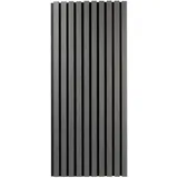 PROVISTON Akustikpaneele Holz 3D Wandpaneele Eiche Dunkel 120 x 60 cm 18 mm MDF Holzlamellen auf Filz schallabsorbierend, Wanddeko Wohnzimmer, Schlafzimmer, Küche - 1 Paneel