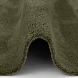 Pergamon Luxus Super Soft Fellteppich Pearl Tannengrün 80x150cm