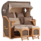 Mr. Deko Düne Teak Bullauge PE grey Dessin 510