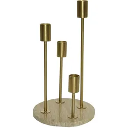 Stabkerzenhalter Kerzenständer Marmor Kerzenhalter Advent Weihanchten gold beige