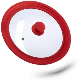 Relaxdays Universal-Topfdeckel rot 31,5 cm