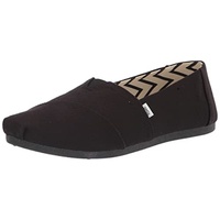 TOMS Damen Alpargata aus recycelter Baumwolle Flache Slipper, SCHWARZ, 36