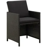 vidaXL Gartenstuhl-Set 52 x 60 x 85 cm schwarz 2 St.