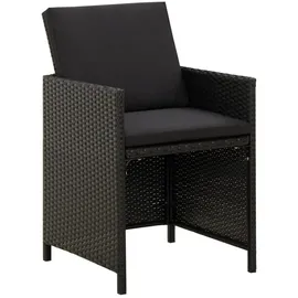 vidaXL Gartenstuhl-Set 52 x 60 x 85 cm schwarz 2 St.