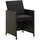 vidaXL Gartenstuhl-Set 52 x 60 x 85 cm schwarz 2 St.