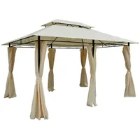 Outsunny Pavillon Gartenpavillon mit 6 Seitenteilen Partyzelt Gartenzelt Festzelt